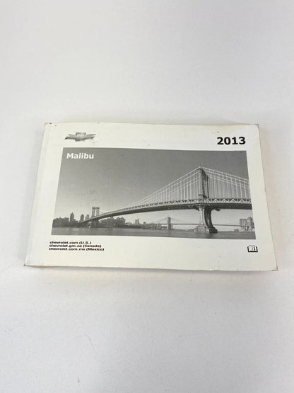 2013 13 CHEVROLET CHEVY MALIBU LS OWNER'S MANUAL GUIDE BOOK WARRANTY INFORMATION