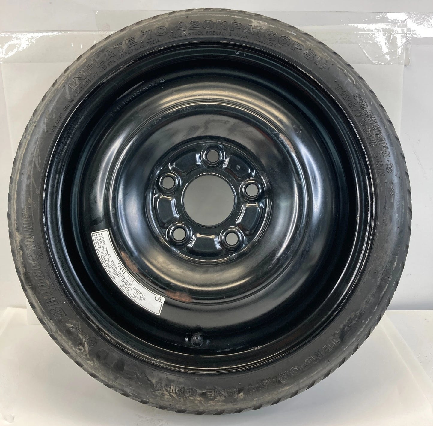 06-11 HONDA CIVIC EMERGENCY SPARE TIRE WHEEL RIM COMPACT DONUT T125/70/D15 95M