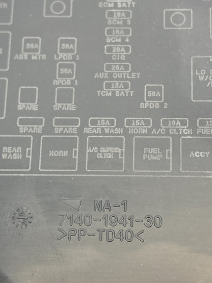 2007 2008 2009 Cadillac SRX Engine Compartment Fuse Box Cap Cover Lid OEM