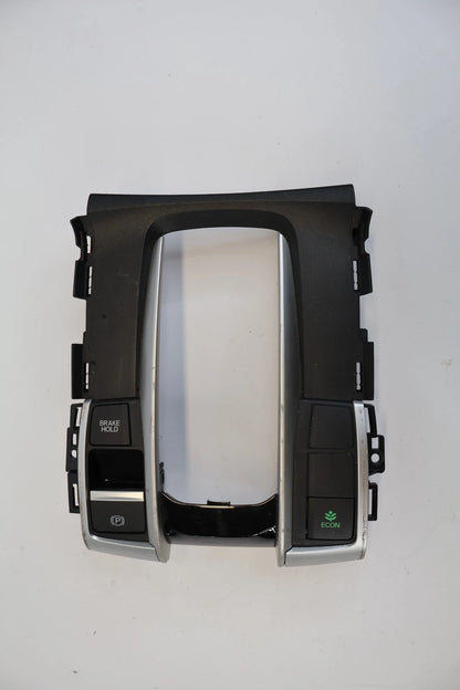 16-21 HONDA CIVIC A/T CENTER CONSOLE SHITER BEZEL W/ PARKING BRAKE & ECO SWITCH