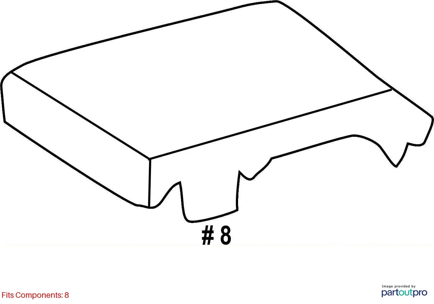 2003-2008 TOYOTA COROLLA 4-DR REAR DESK CHILD ANCHOR SEAT COVER TRIM 73717-02010