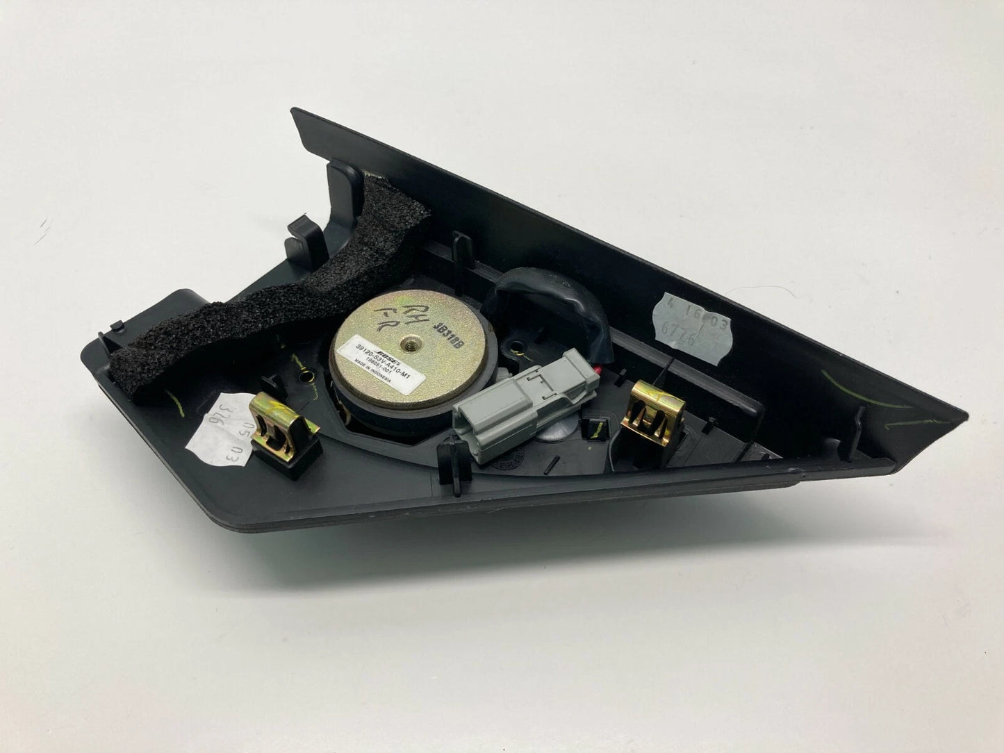 01-06 ACURA MDX FRONT RIGHT DOOR CORNER TWEETER W/ COVER TRIM 39120S3VA410M1