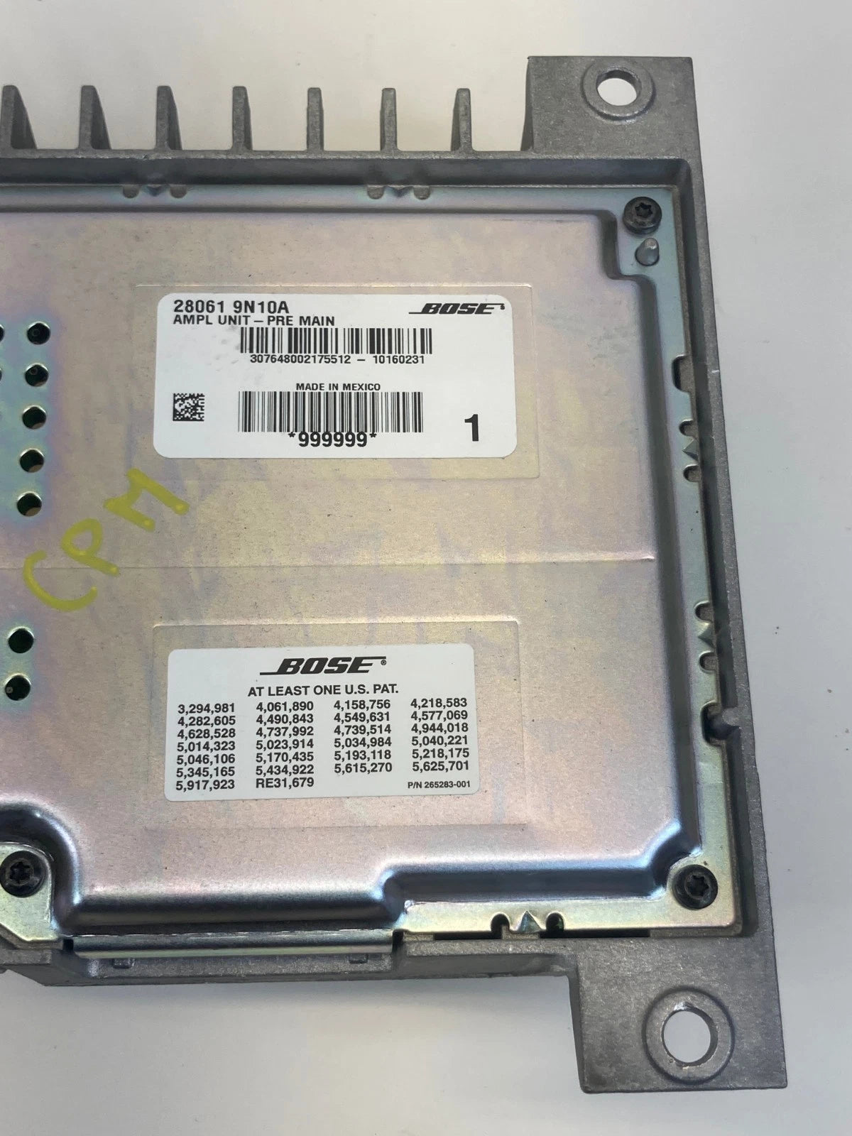 2009-2014 NISSAN MAXIMA BOSE AUDIO RADIO SOUND AMPLIFIER UNIT 28061-9N10A OEM