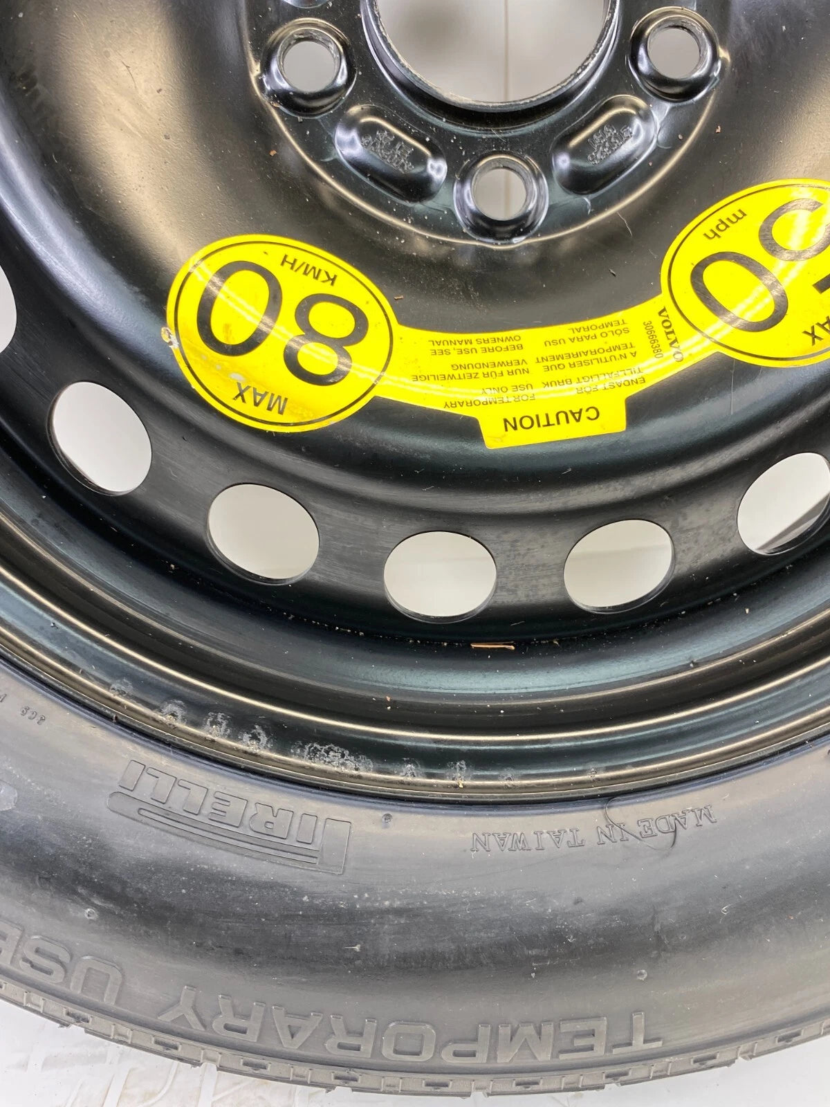 2004-2010 VOLVO S40 06-13 C70 08-13 C30 SPARE TIRE COMPAT DONUT T125/85R16 16"