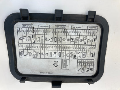 2002-2008 Mini Cooper Interior Passenger Footwell Fuse Box Lid Cover 8384534 OEM
