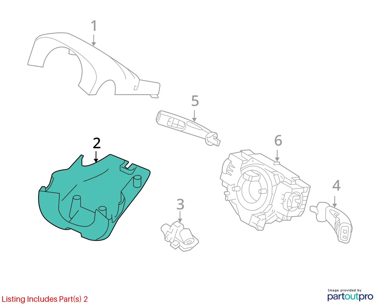 04-11 VOLVO S40 STEERING COLUMN UPPER & LOWER COVER TRIM SHROUD 30680133 OEM