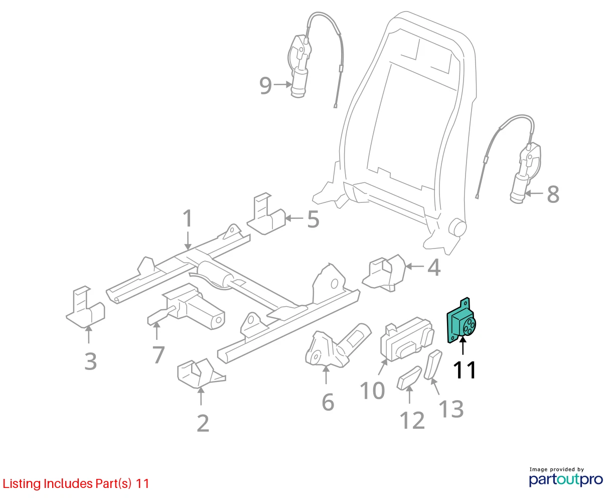 2002-2025 AUDI A4 QUATTRO PASSENGER RIGHT SIDE LUMBAR SUPPORT SWITCH OEM