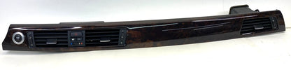 2007 2008 BMW E90 328XI DASH CENTER AIR VENT BEZEL START STOP WOOD TRIM 52850610
