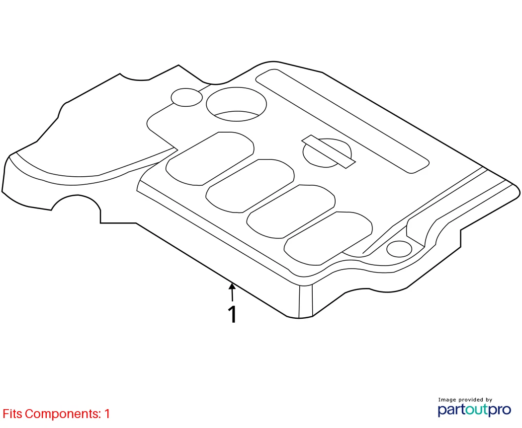 2014-2018 NISSAN NISSAN 2.5L L4 A/T ENGINE COVER APPEARANCE PLATE 14041-3TA1A