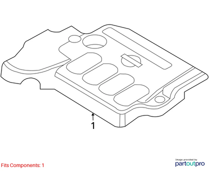 2014-2018 NISSAN NISSAN 2.5L L4 A/T ENGINE COVER APPEARANCE PLATE 14041-3TA1A