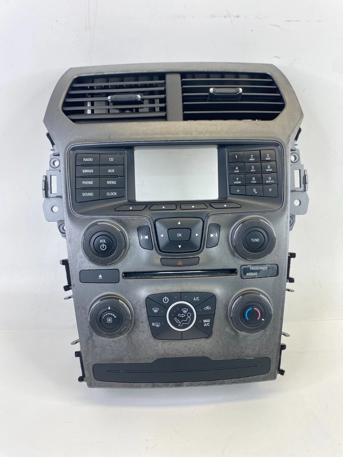 13-15 FORD EXPLORER RADIO DASH BEZEL CLIMATE CONTROL PANEL W/ VENT DB5T18A802DB