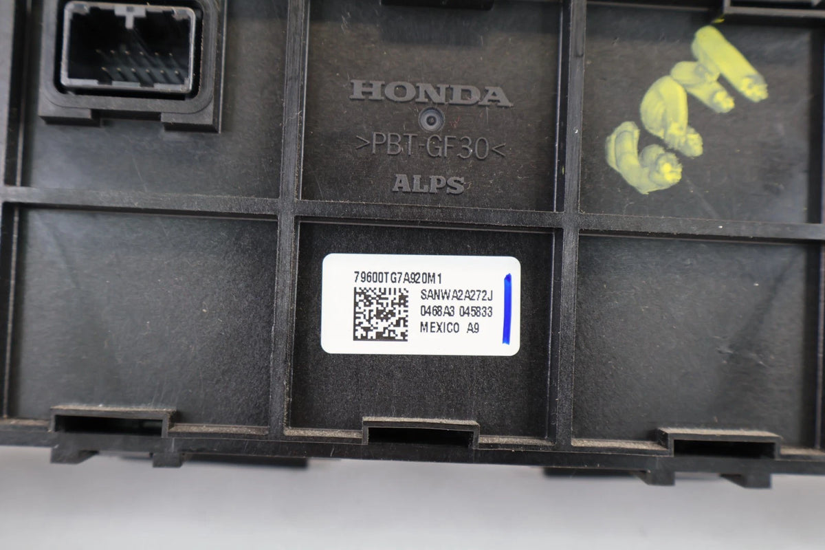 2016-2018 HONDA PILOT DASH HVAC TEMP CLIMATE CONTROL SWITCH UNIT 79600TG7A92 OEM