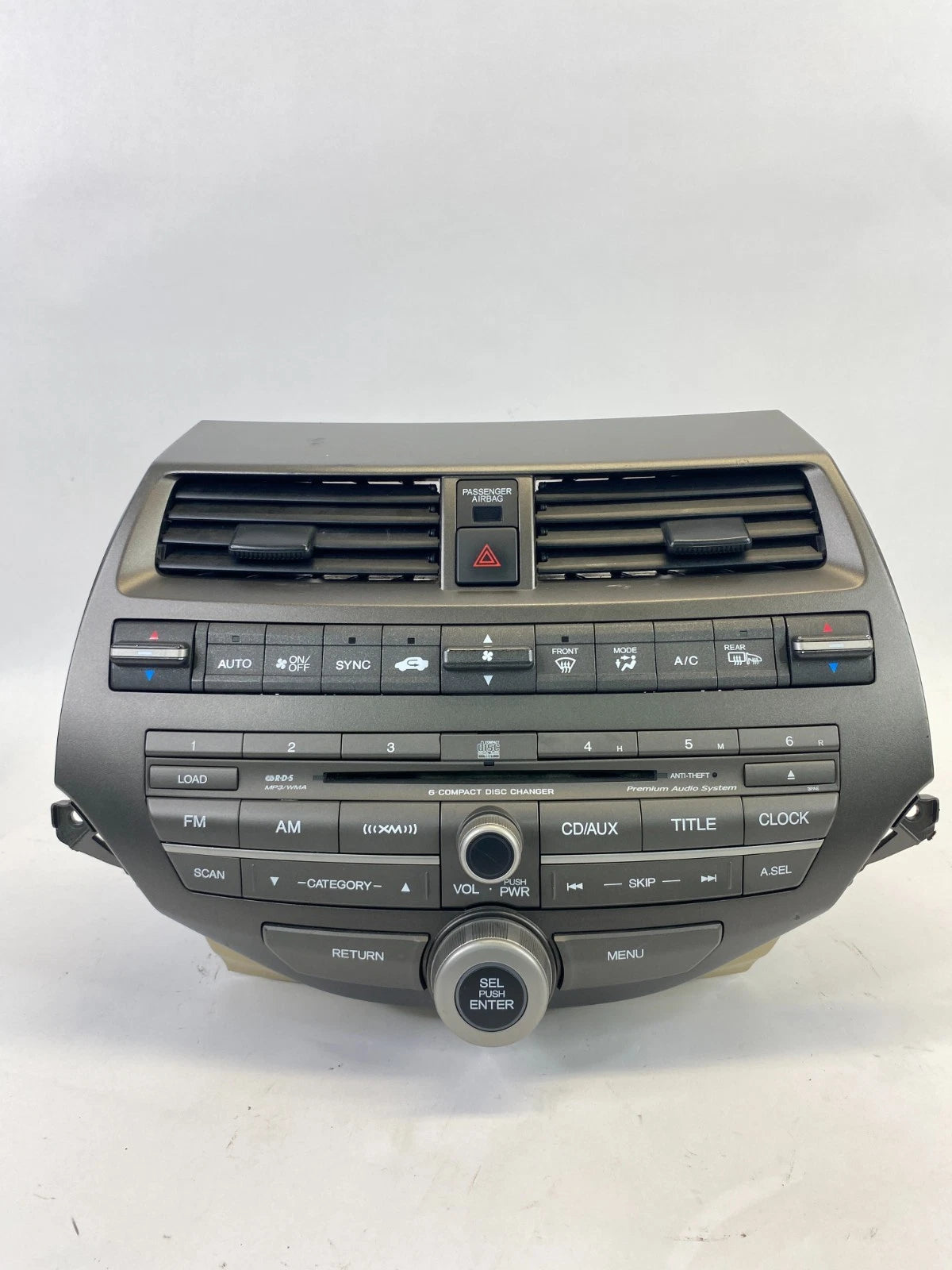 2008-2012 HONDA ACCORD AM/FM RADIO RECEIVER MP3 DISC PLAYER W/ CLIMATE CONTROL