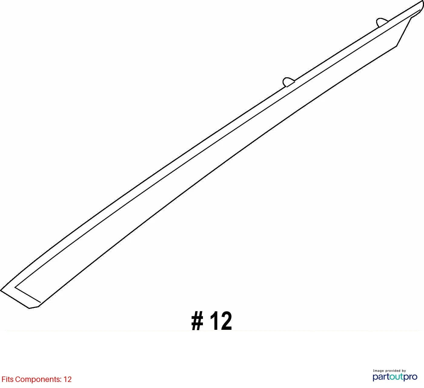 2010-2013 SUBARU OUTBACK FRONT RIGHT SIDE INTERIOR DOOR TRIM MOLDING 94218AJ04A