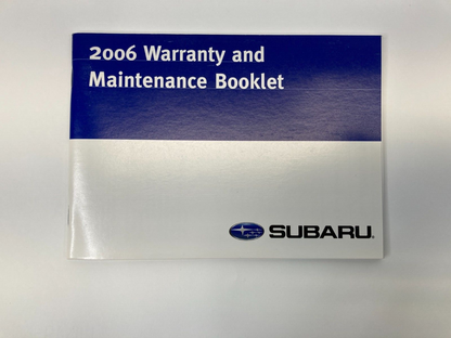 2006 Subaru Forester Owners Manual Guide Book Warranty Information W Case