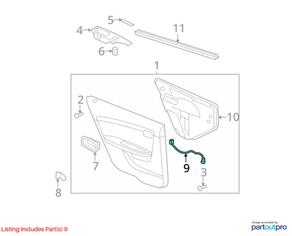 08-12 CHEVROLET MALIBU REAR LEFT SIDE DOOR WINDOW SWITCH WIRE HARNESS 10399776