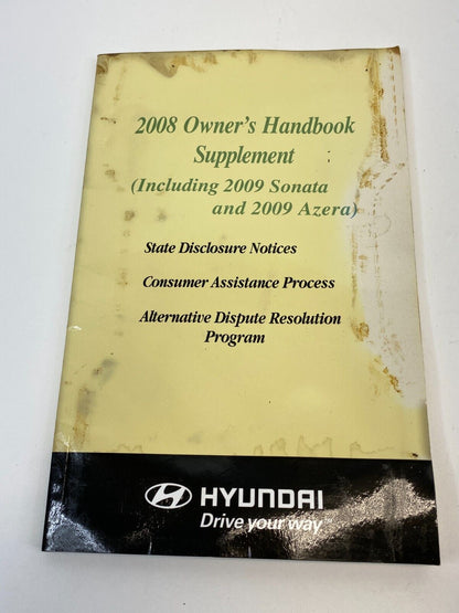 2009 09 Hyndai Sonata Owners Owner's Manual Handbook Supplement Set w/ Case OEM