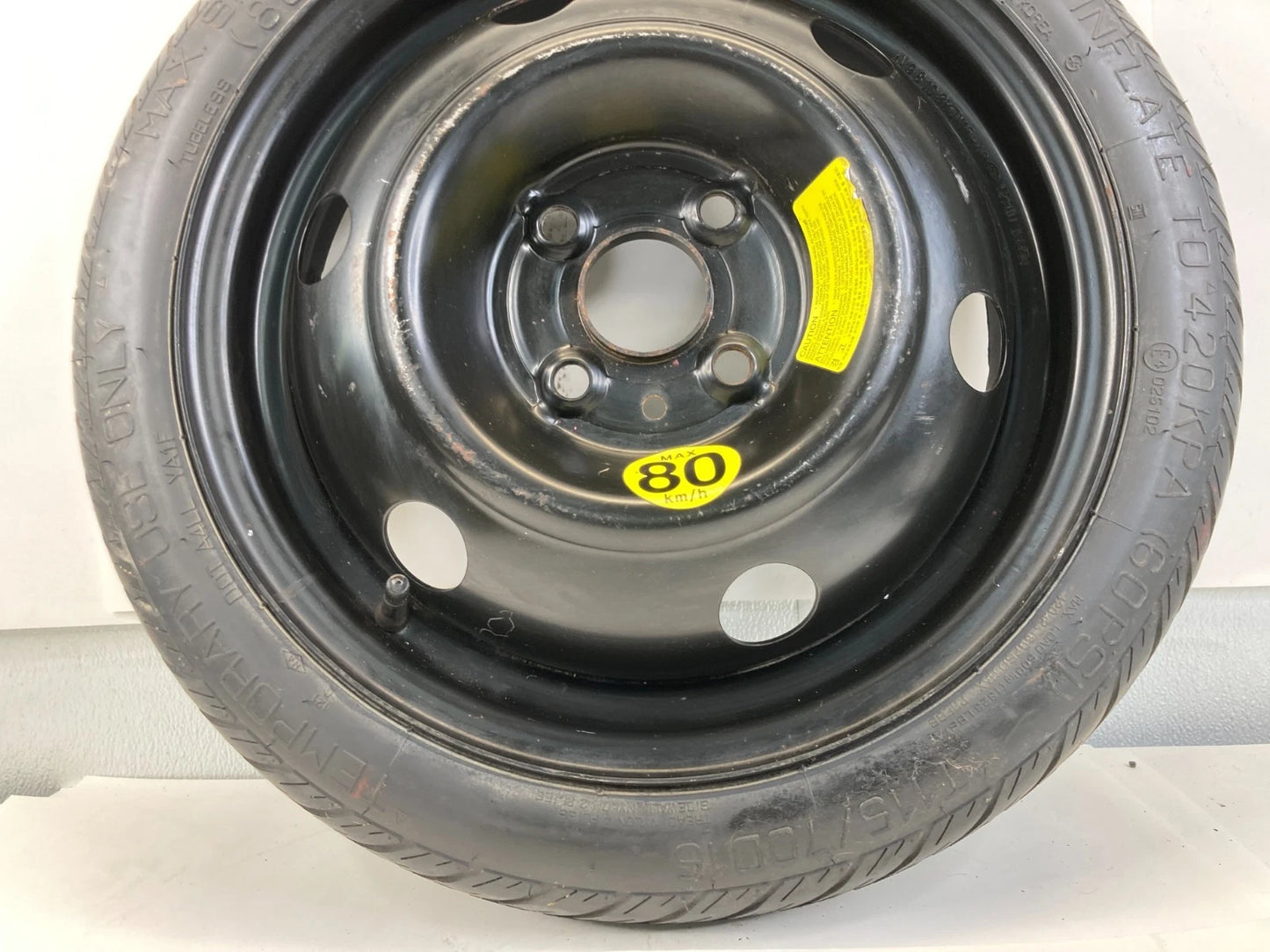 06-11 HYUNDAI ACCENT EMERGENCY SPARE TIRE WHEEL RIM COMPACT DONUT T115/70D15 R15