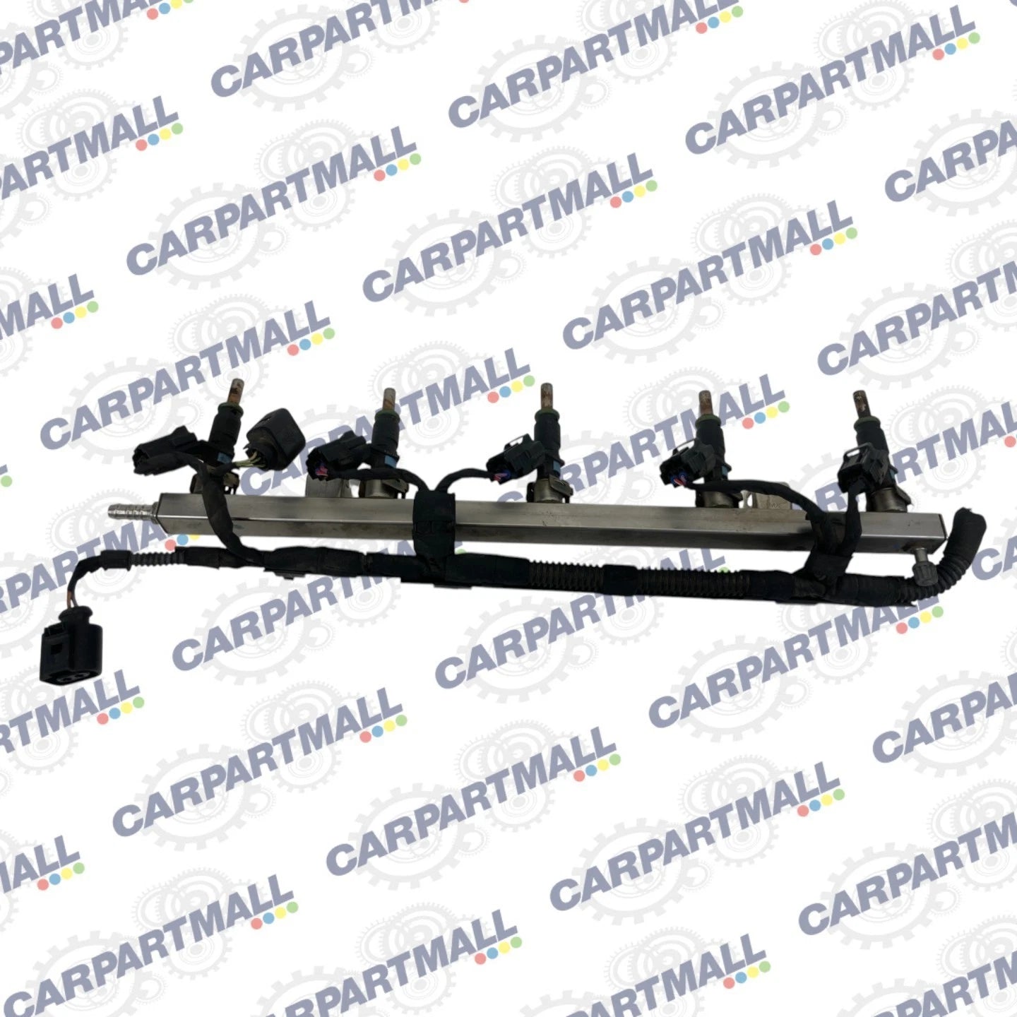 2012-2014 VOLKSWAGEN PASSAT 2.5 FUEL INJECTOR RAIL W/ 5 INJECTORS HARNESS OEM