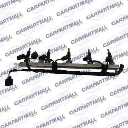 2012-2014 VOLKSWAGEN PASSAT 2.5 FUEL INJECTOR RAIL W/ 5 INJECTORS HARNESS OEM