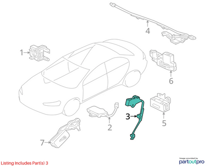 08-17 MITSUBISHI LANCER RIGHT KEYLESS ENTRY ANTENNA RECEIVER MODULE 8637A132 OEM
