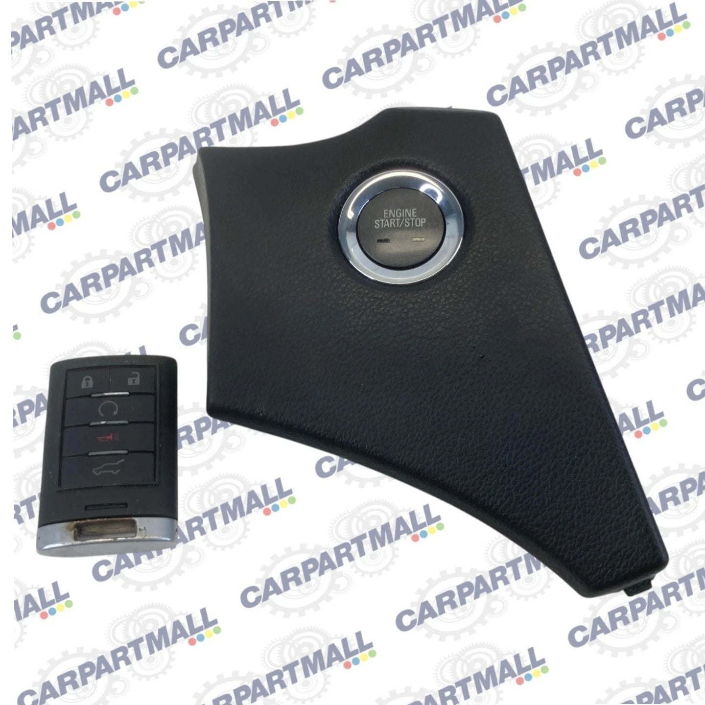 2010-2016 CADILLAC STX START IGNITION SWITCH W/ KEY TRIM BEZEL 25926865 OEM