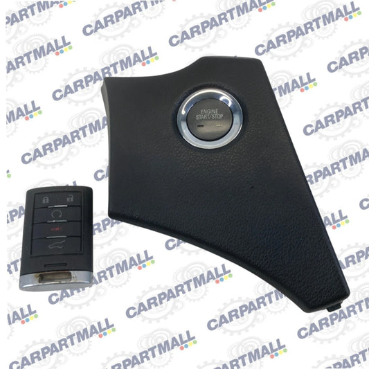 2010-2016 CADILLAC STX START IGNITION SWITCH W/ KEY TRIM BEZEL 25926865 OEM