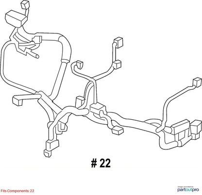2017 2018 ACURA MDX A/C AIR CONDITIONER WIRING HARNESS 32157-TZ5-A12 OEM