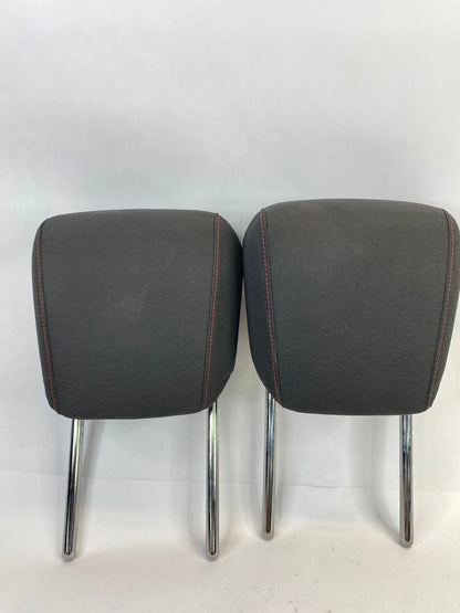 2010-2017 CHEVROLET EQUINOX PAIR CLOTH SEAT HEADRESTS RED STITCH FR OEM FACTORY
