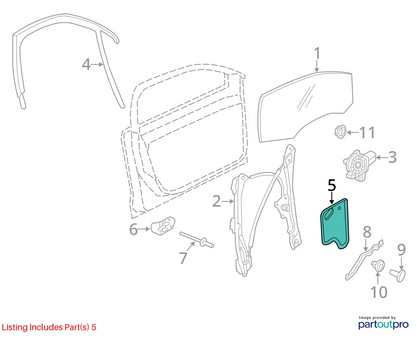 11-18 VOLKSWAGEN JETTA SEDAN FRONT RIGHT DOOR CHECK COVER TRIM 5C6-837-916-B