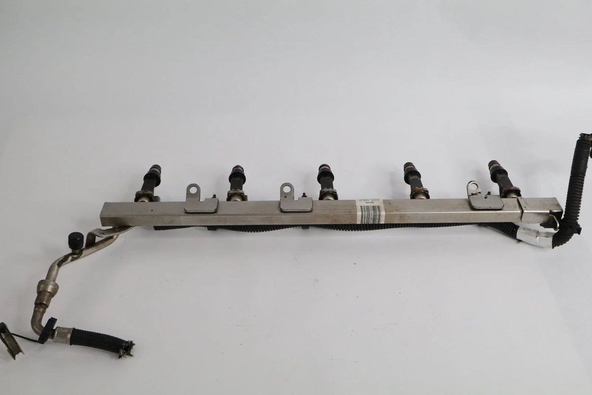 2006-2010 HUMMER H3 3.7L L5 A/T ENGINE FUEL RAIL W/ 5 FUEL INJECTORS HARNESS OEM