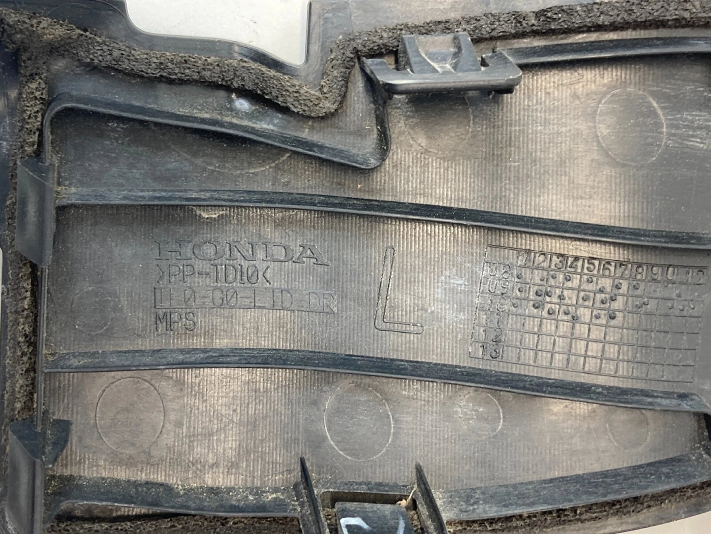 2009-2013 HONDA FIT LEFT DRIVER SIDE COWL LOWER COVER PANEL TRIM OEM