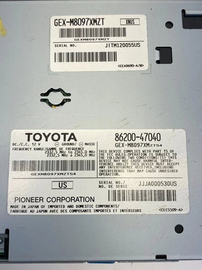2010-2011 TOYOTA PRIUS RADIO SATELLITE RECEIVER XM MODULE OEM 86200-47040