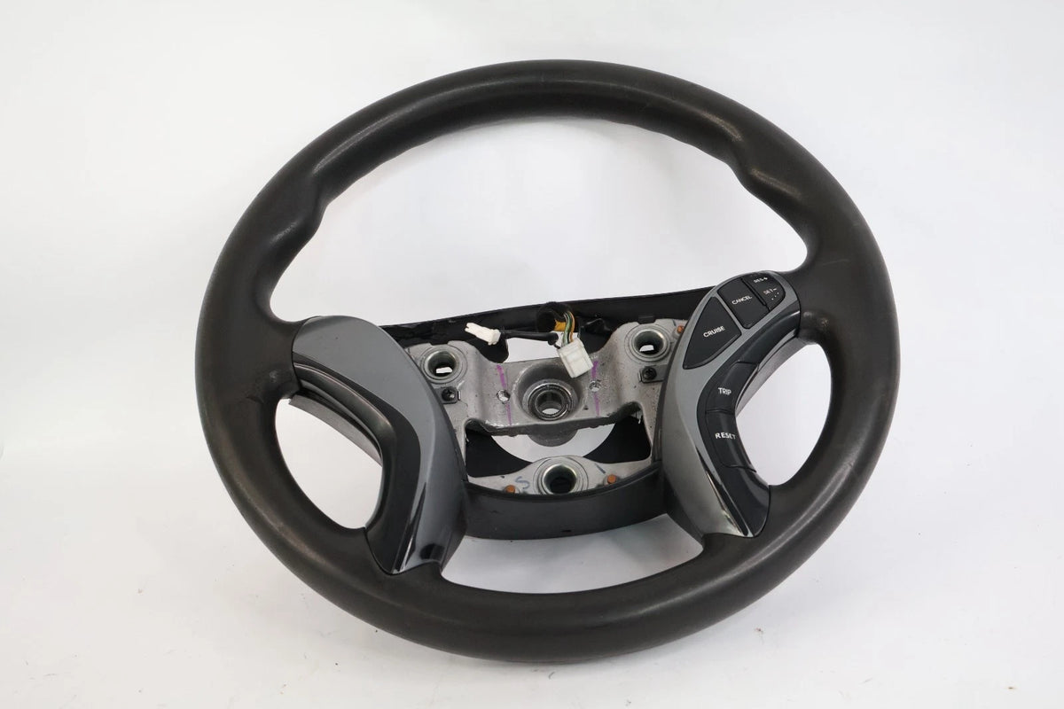 2011-2016 HYUNDAI ELANTRA STEERING WHEEL BLACK WITH CRUISE CONTROL SWITCHES OEM