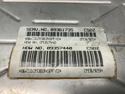 99 PONTIAC MONTANA 00 CHEVY IMPALA ENGINE COMPUTER CONTROL MODULE ECM 09357440