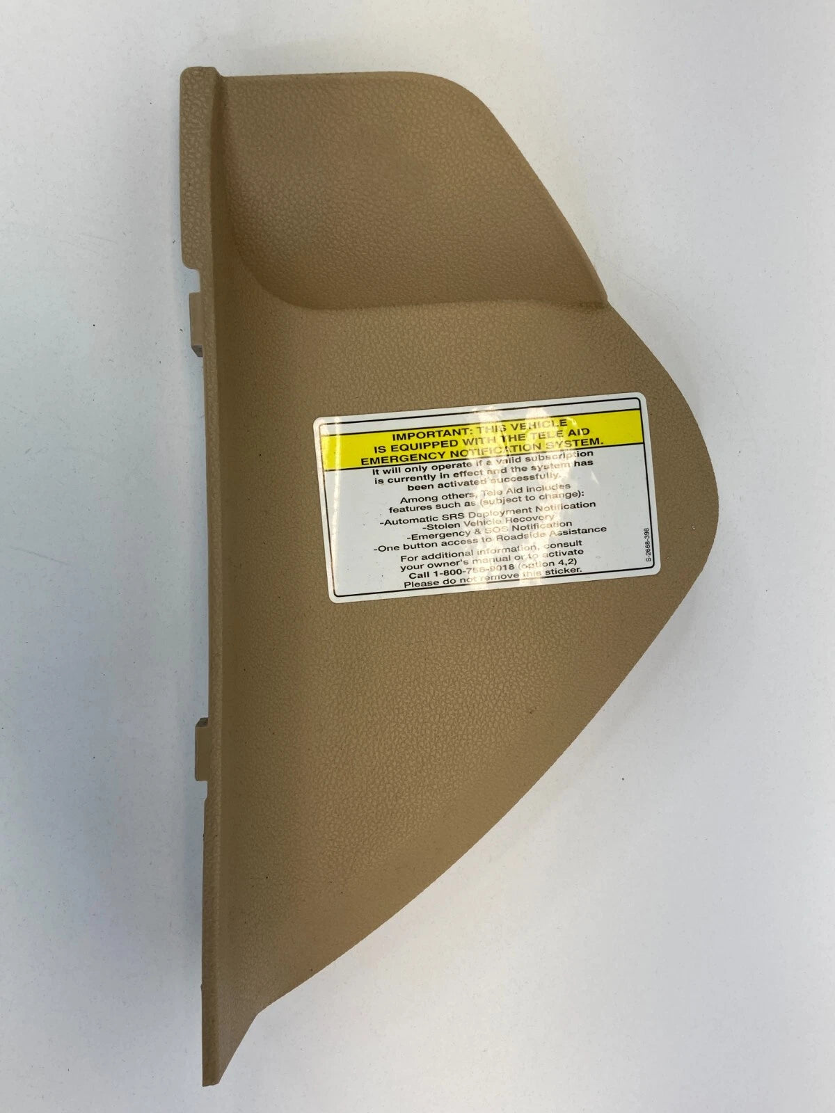 2006-2011 MERCEDES-BENZ ML 350 SUV 4-DR DASH LEFT SIDE END CAP COVER A1646800339