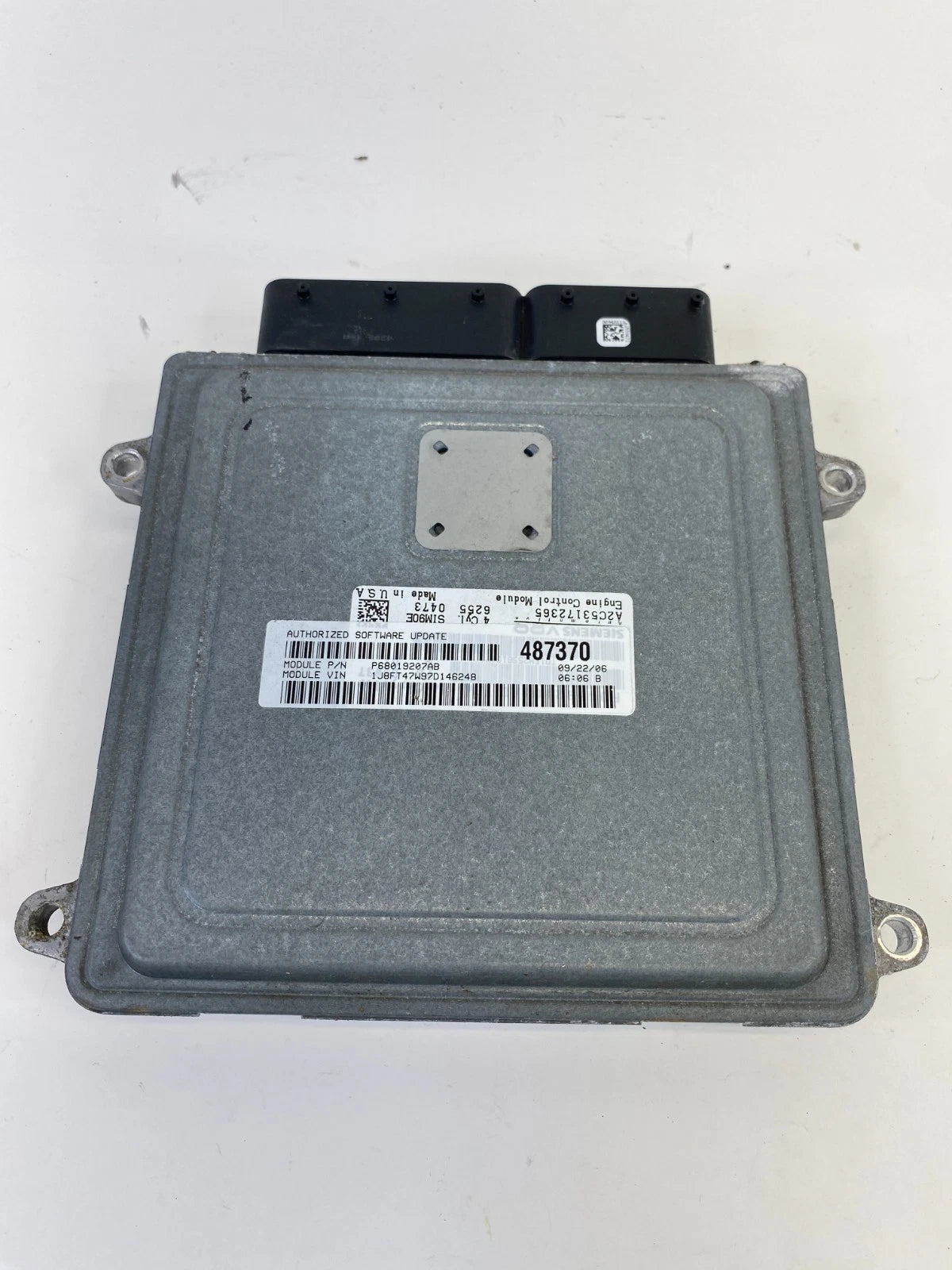 07-10 JEEP COMPASS 2.4L ENGINE COMPUTER CONTROL MODULE UNIT ECU ECM P68019207AB