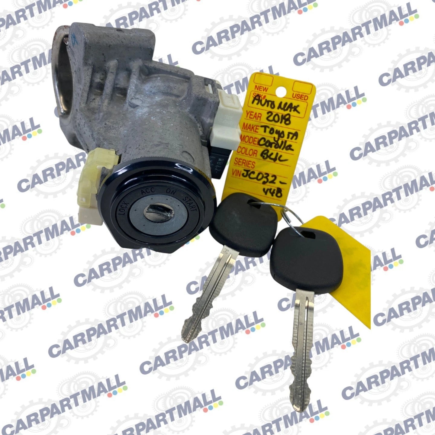 2014-2019 TOYOTA COROLLA IGNITION LOCK CYLINDER SWITCH WITH KEYS OEM 89782-02020