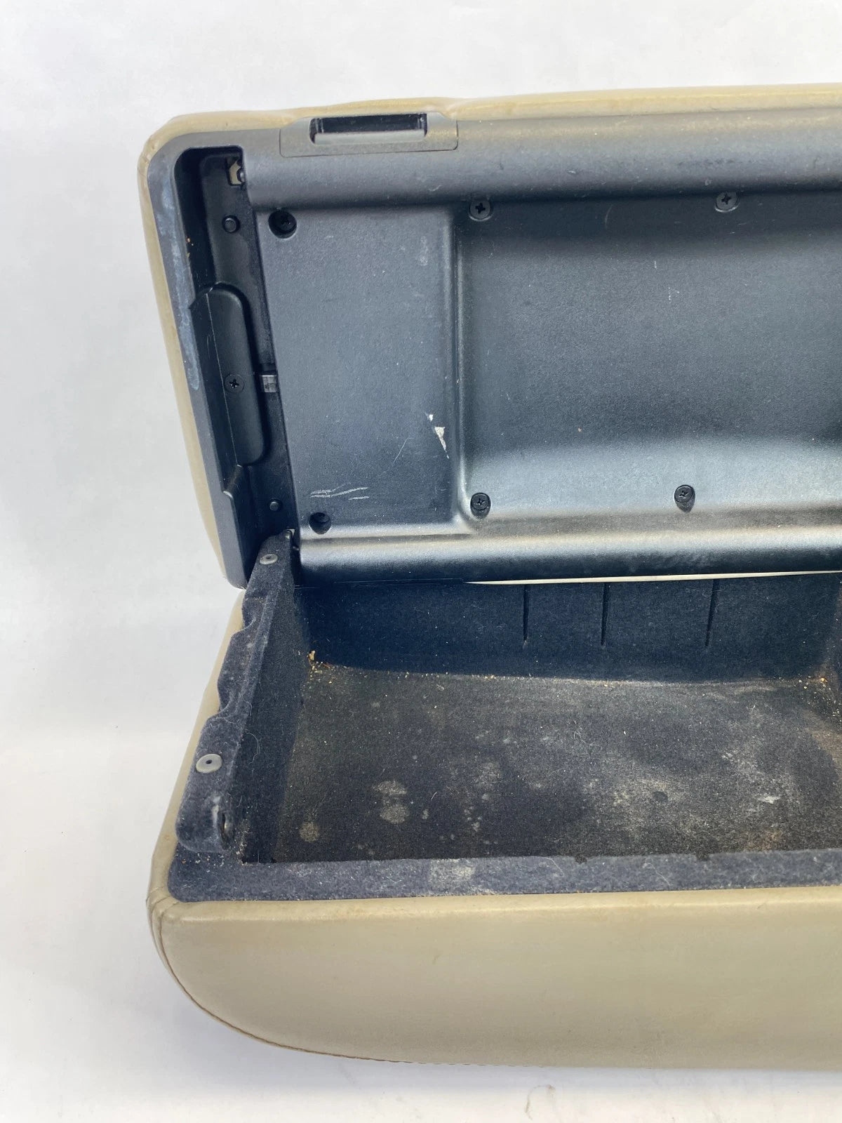 2003-2011 LINCOLN TOWN CAR CENTER CONSOLE ARMREST COVER LID W/ STORAGE TAN OEM