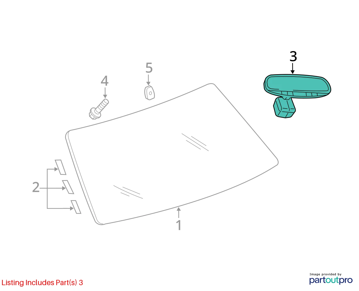 2011-2013 JEEP GRAND CHEROKEE INTERIOR REAR VIEW MIRROR W/CAMERA 57010732AE OEM