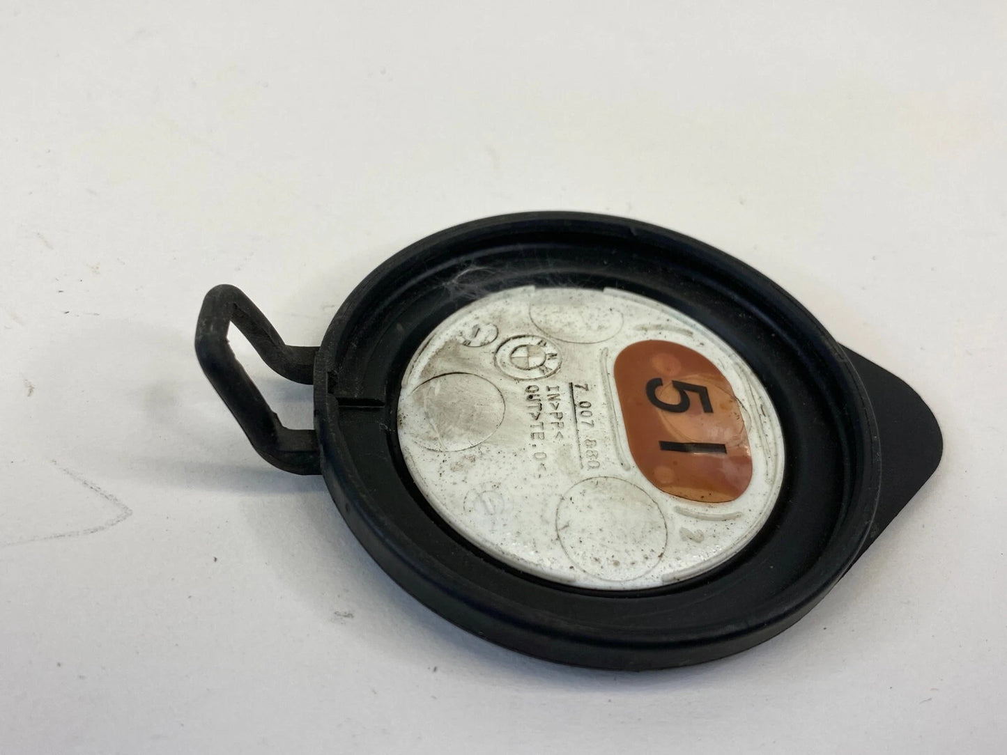 06-10 BMW 550I WINDSHIELD WIPER FLUID RESERVOIR TANK CAP COVER LID 7007880 OEM