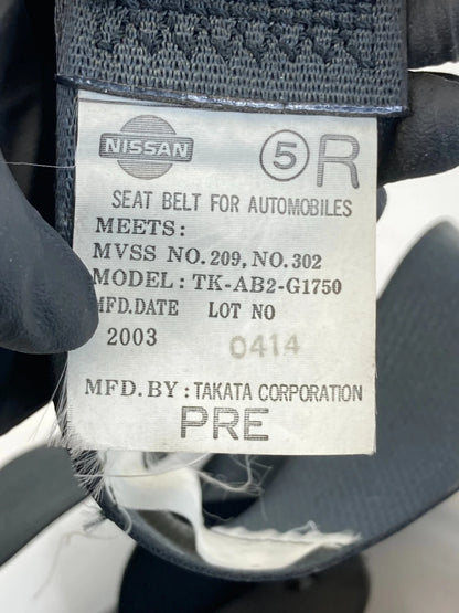 2003 03 NISSAN PATHFINDER FRONT RIGHT RASSENGER SIDE SEAT BELT RETRACTOR ASSY