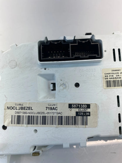 2010 COMPASS PATRIOT SPEEDOMETER INSTRUMENT CLUSTER GAUGES UKN MILES 05172719AC