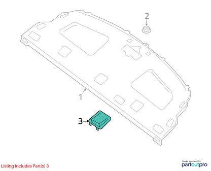 13-15 NISSAN SENTRA REAR DECK CHILD SEAT ANCHOR HOOK COVER CAP TRIM 79980-3RA0A