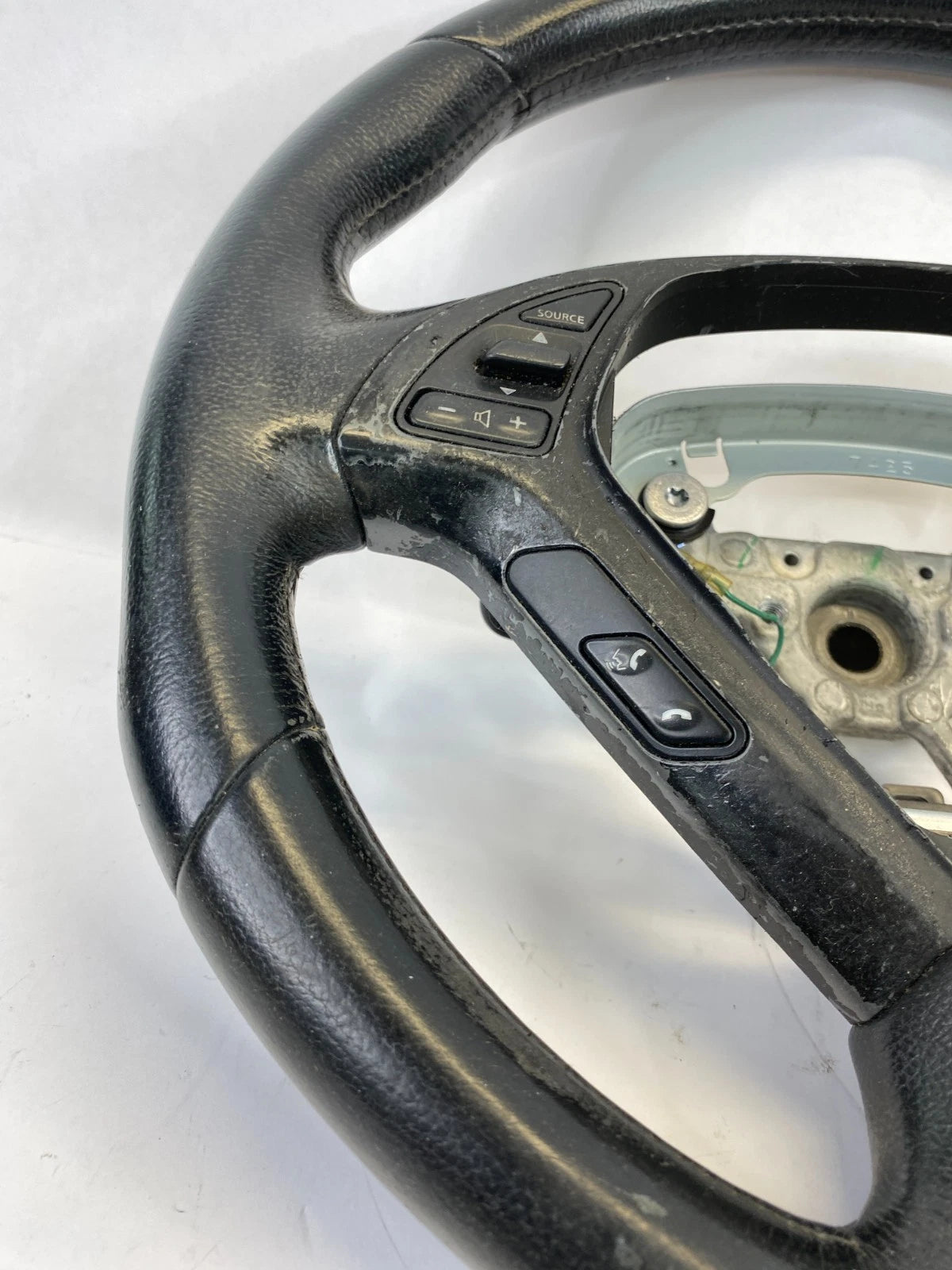 2007 2008 INFINITI G35 SEDAN STEERING WHEEL WITH SWITCHES BLACK LEATHER OEM