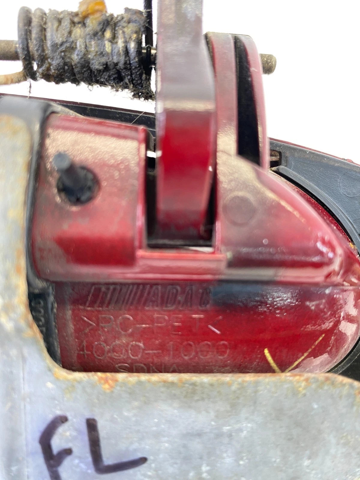 2003-2007 HONDA ACCORD COUPE FRONT LEFT DRIVER EXTERIOR DOOR HANDLE RED OEM