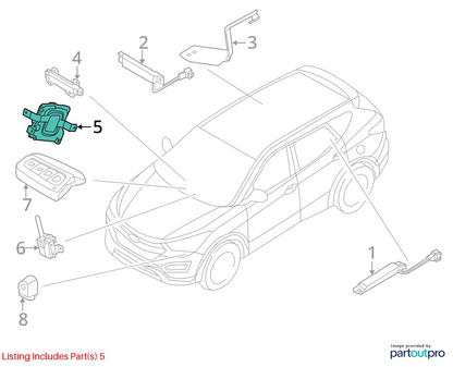 13 14 HYUNDAI SANTA FE 3.3L SMART KEYUNIT CONTROL MODULE RECEIVER 95480B8000 OEM