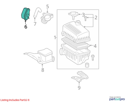 2007-2011 TOYOTA CAMRY 2.4L ENGINE AIR INTAKE RESONATOR 17893-0H010 OEM