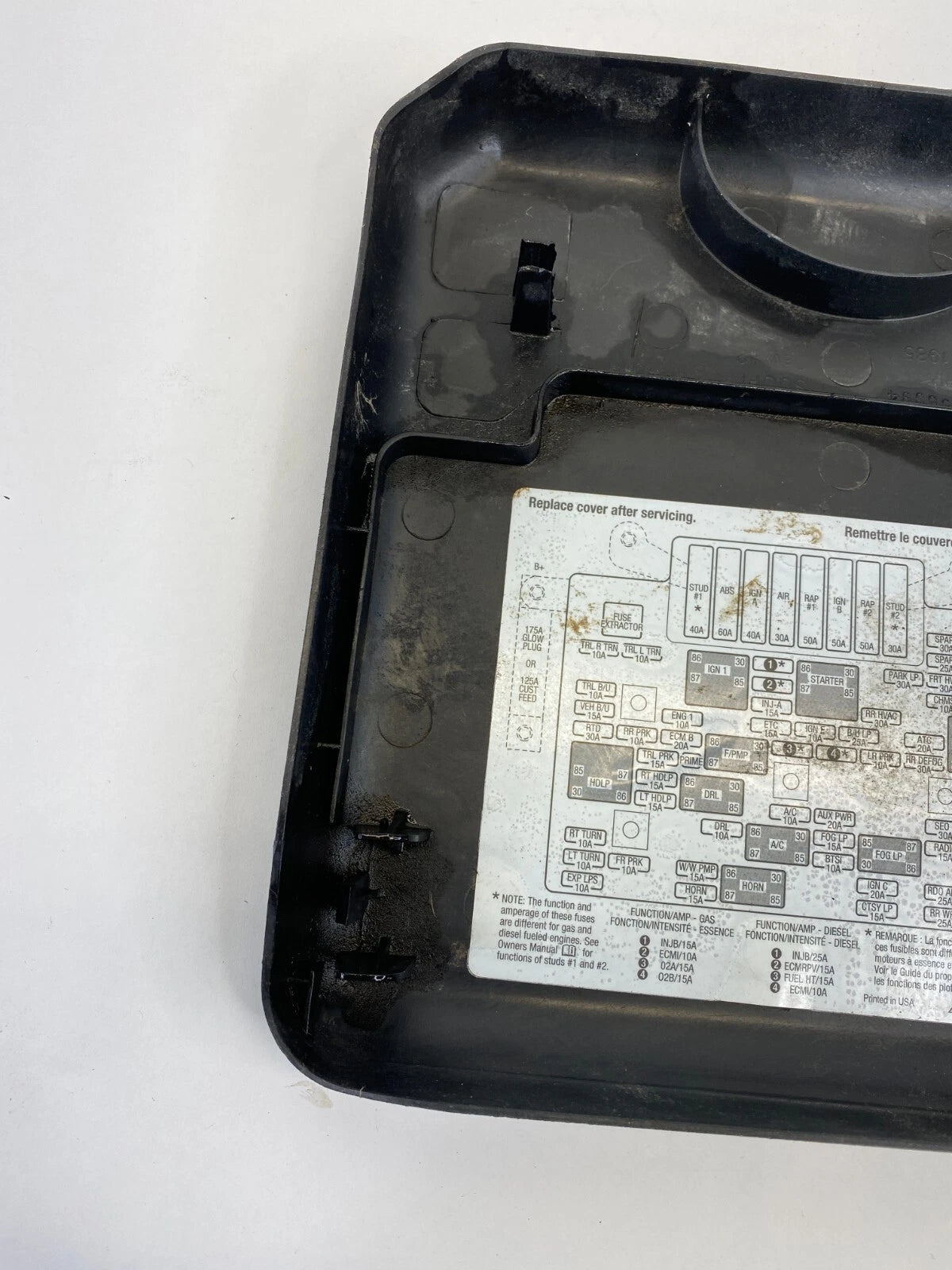2000 GMC YUKON 5.3L 16V A/T ENGINE FUSE RELAY BOX COVER CAP LID 15770210 OEM