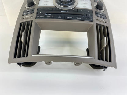 06-08 INFINITI FX35 DASHBOARD RADIO NAVIGATION PLAYER CLIMATE CONTROL BEZEL TRIM